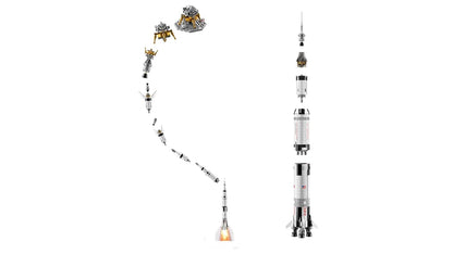 LEGO 21309 Ideas NASA Apollo Saturn V Building Set – Collectible Space Rocket Model for Adults (1969 Pieces)