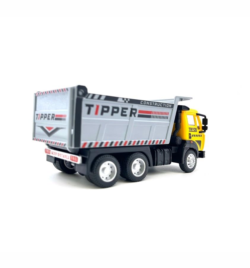 Centy Dig & Build Magna Truck Series Tipper Truck Pull Back Action Toy | Construction Dump Truck for Kids Age 3+ | Yellow Cab | BGX