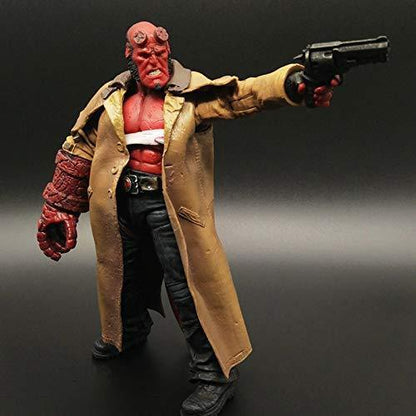 Wounded Hellboy Action Figure – Series II Movie Collectible with Samaritan Handgun (7 Inch)- High Quality