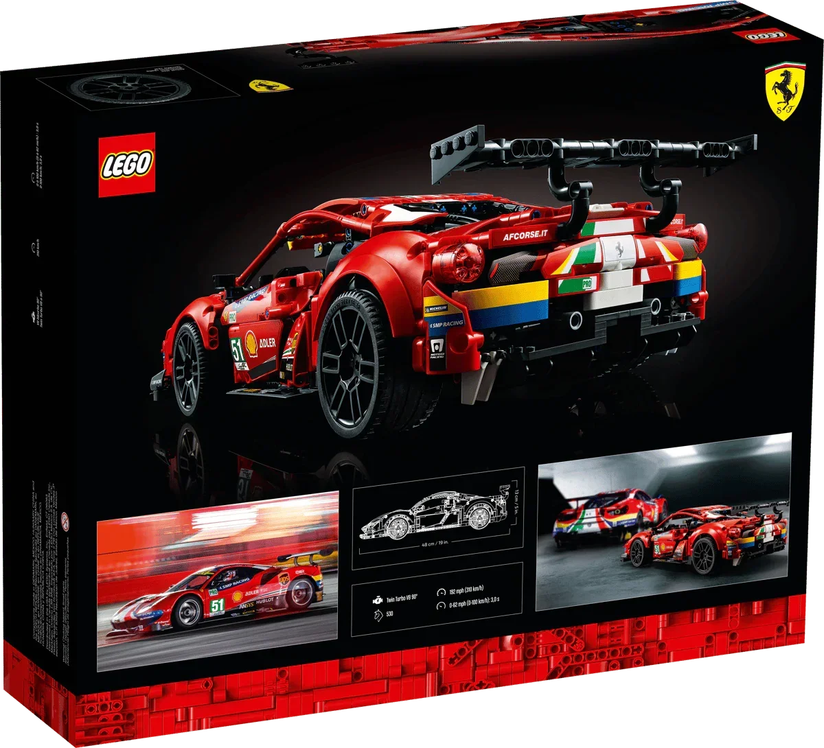 LEGO TECHNIC 42125 Ferrari 488 GTE “AF Corse #51” V29 Building Blocks