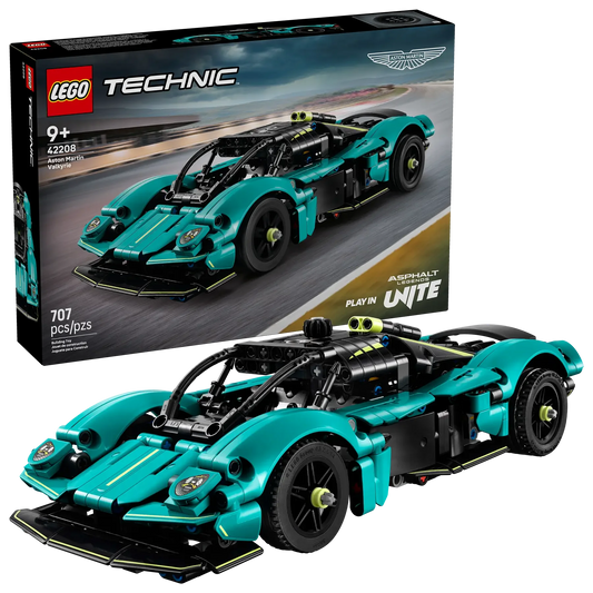 LEGO Technic 42208 Aston Martin Valkyrie  707Piece Teal Supercar Model with Gullwing Doors & V12 Engine (Ages 9+) - Jaiman Toys