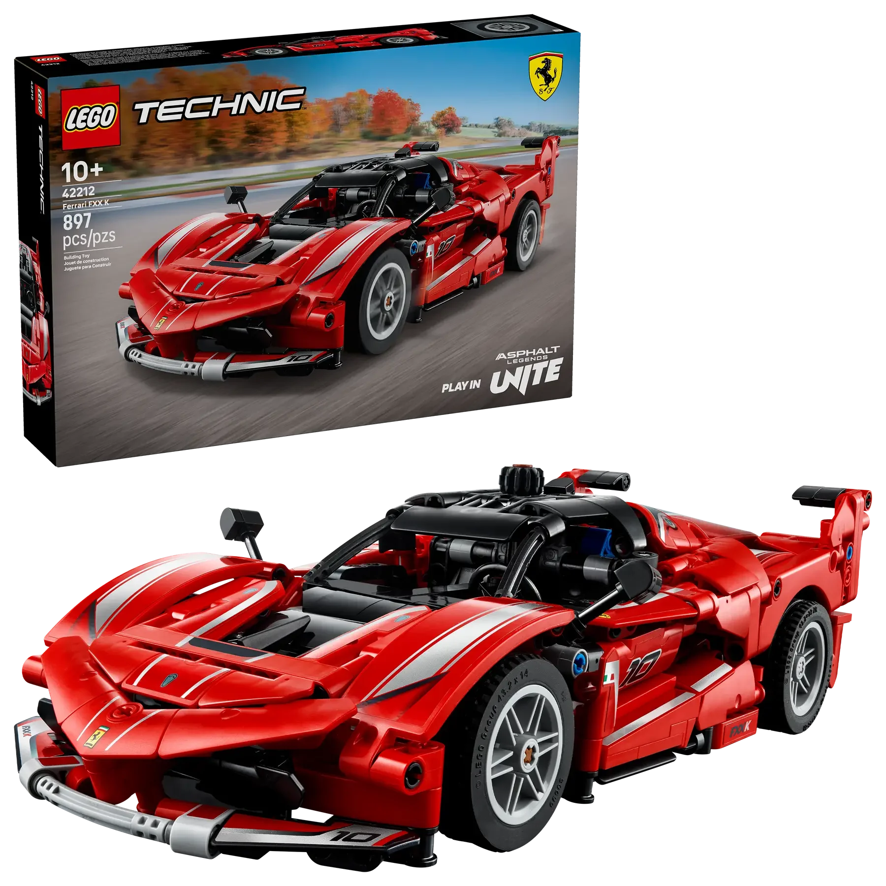 LEGO Technic 42212 Ferrari FXXK  897Piece Supercar Model with Opening Doors, V12 Engine & Differential (Ages10+) - Jaiman Toys