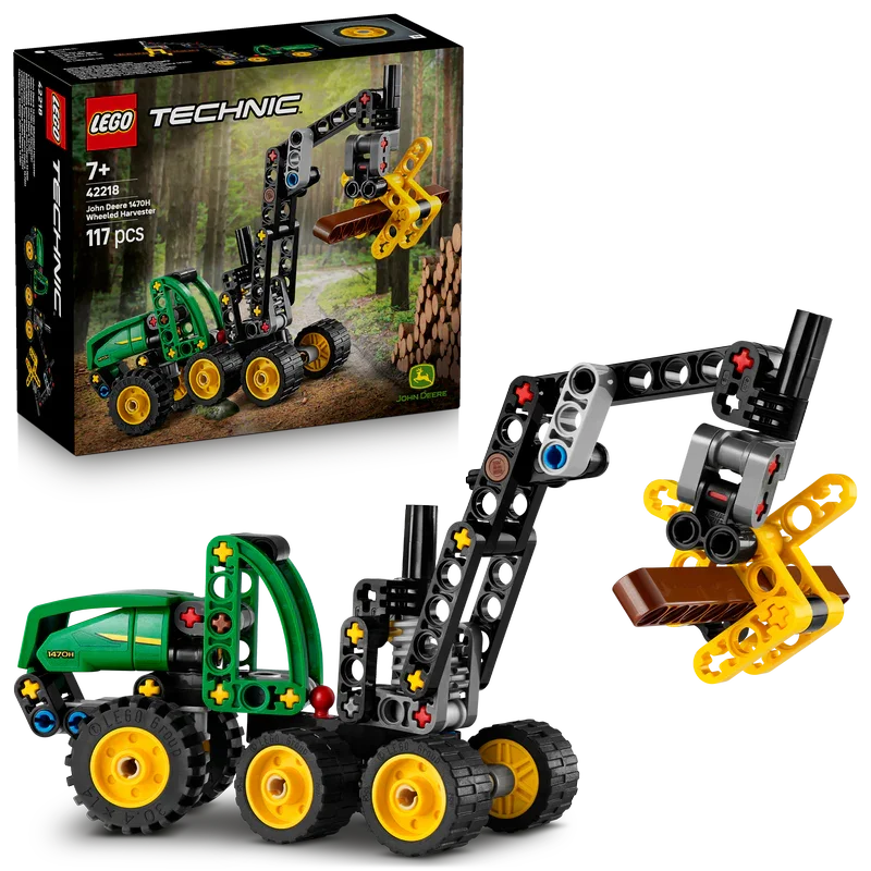 LEGO®42218 Technic John Deere 1470H Wheeled Harvester | 117 Pieces | Engineering Construction Toy | Ages 7+