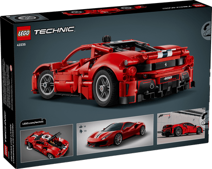 LEGO 42235 Technic Ferrari 488 Pista Car Building Set – 882 Pieces, Ages 9+
