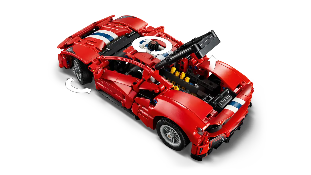 LEGO 42235 Technic Ferrari 488 Pista Car Building Set – 882 Pieces, Ages 9+