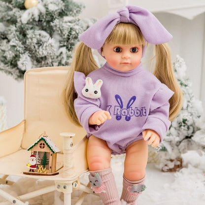 Lifelike Reborn Baby Girl Doll – Toddler with Realistic Sound & Brown Hair
