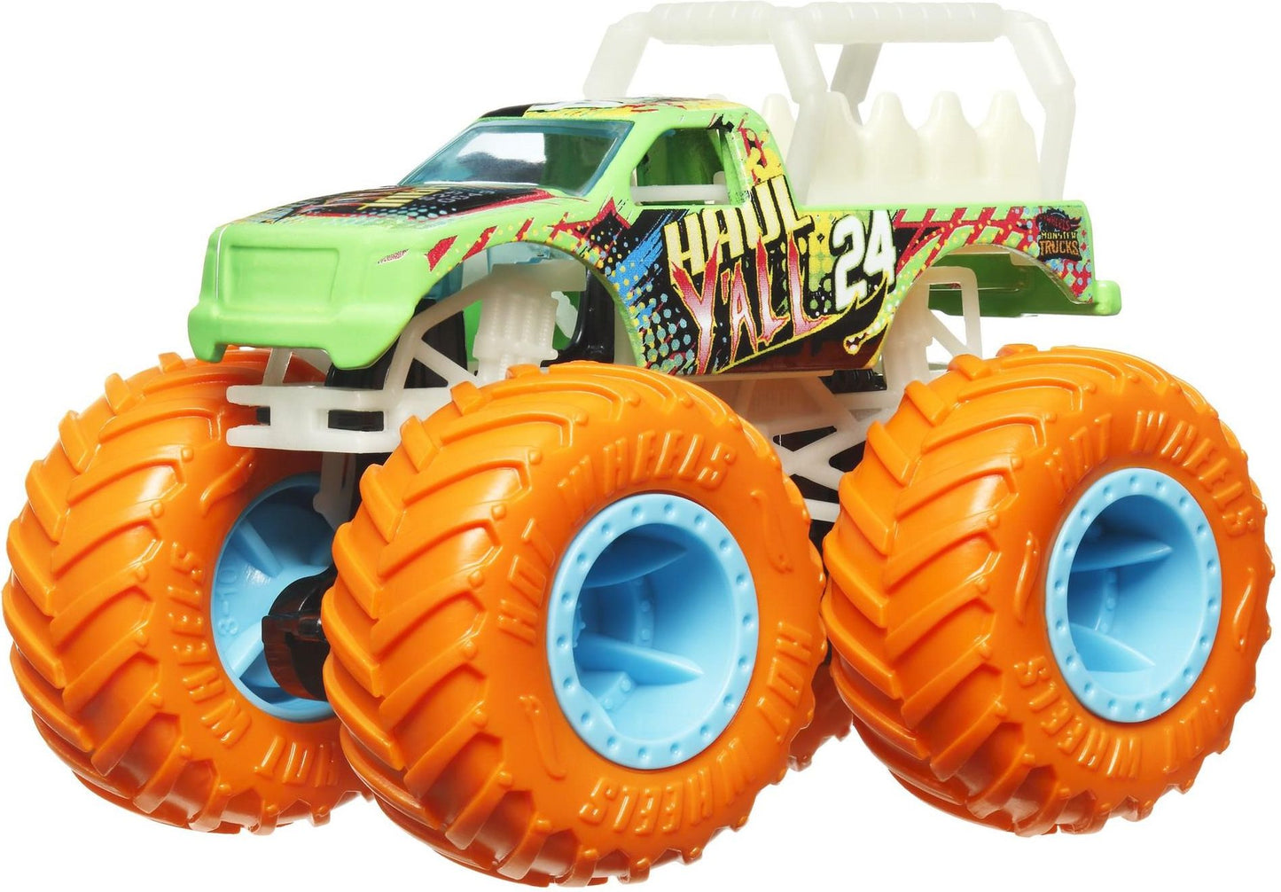 Hot Wheels Monster Trucks Haul Y’all Glow in the Dark – Neon Monster Truck Toy