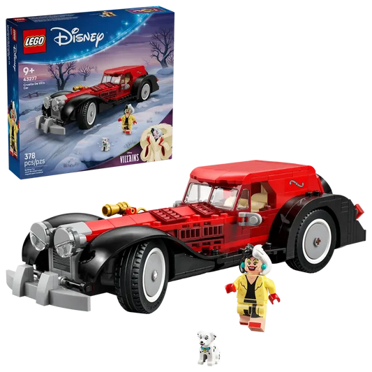 LEGO Disney 43277 Cruella de Vils Car Building Toy, 378 Pieces, Villains Collection, Ages 9+ - Jaiman Toys