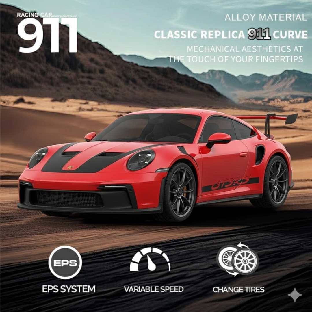 Hstar 1:43 RC Drift Car  2.4GHz 4WD Alloy 20 km/h High-Speed RC Racing Car with Gyro – (Red)