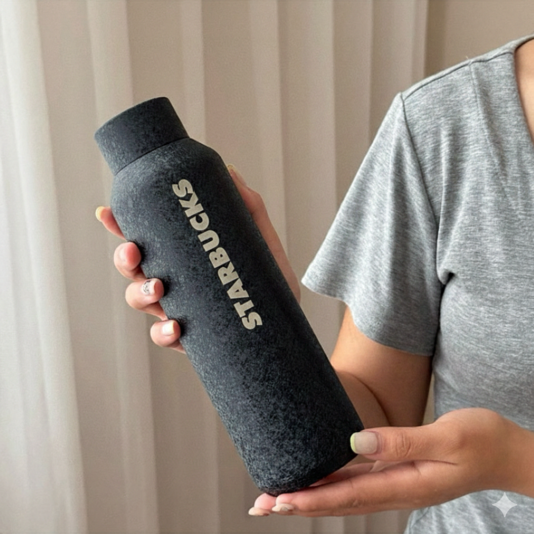 Starbucks 500ml Style Glossy Glitter Vacuum Insulated Stainless Steel Water Bottle