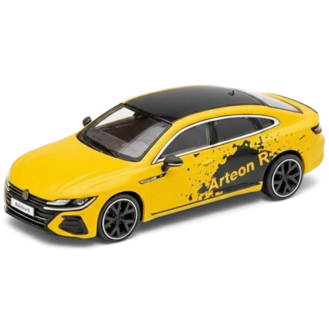 GCD 1:64 Volkswagen Arteon R – Yellow CC Coupe Diecast Model Car