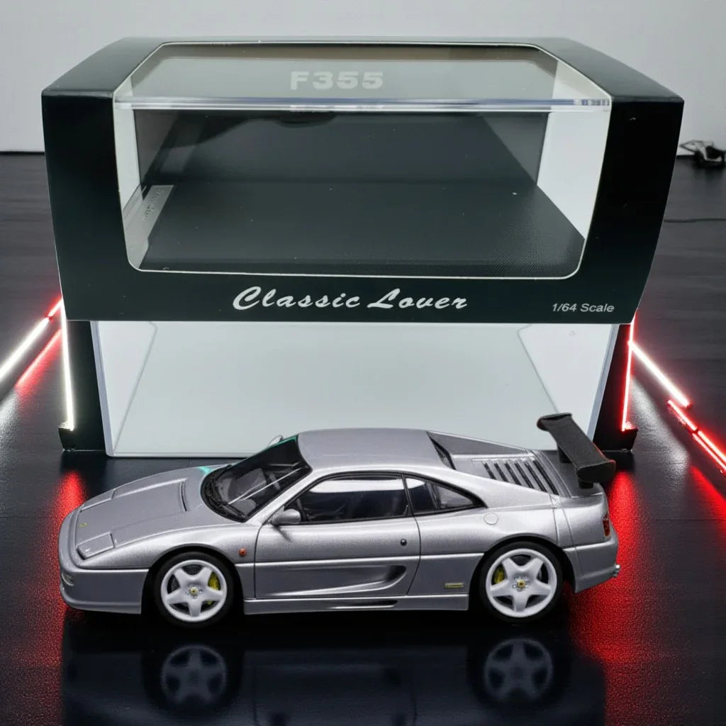 Classic Lover F355 Silver 1:64 Scale Diecast Car Model – Collector’s Edition