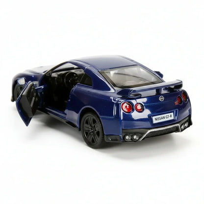RMZ City 1:36 Nissan GT-R (R35)  Diecast Car – Blue| Openable Doors, Pull Back & Go with two variants