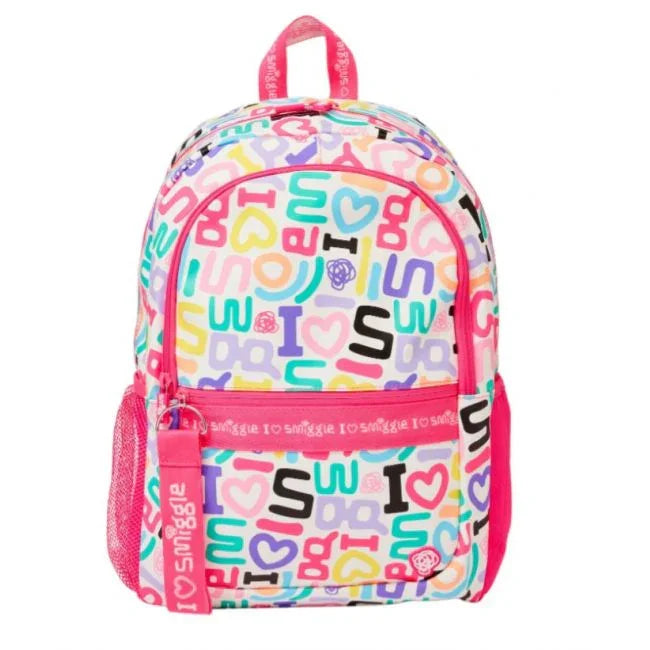 Smiggle School Bag : Love Colorful & Stylish 16 Inch Backpack for Kids - Jaiman Toys