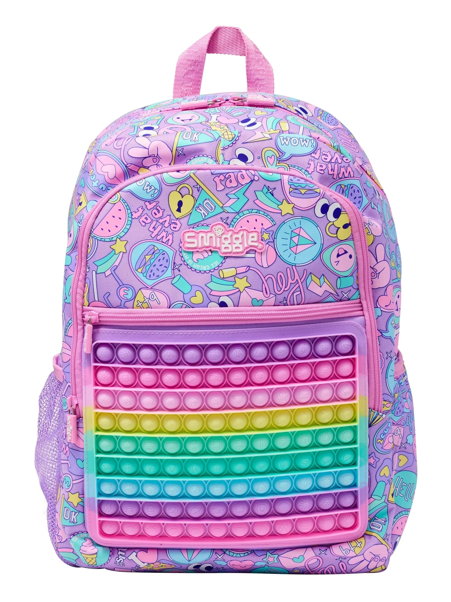 Smiggle School Bag : Popem Popit Colorful & Stylish 16 Inch Backpack for Kids - Jaiman Toys
