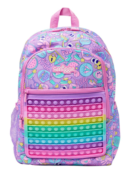 Smiggle School Bag : Popem Popit Colorful & Stylish 16 Inch Backpack for Kids - Jaiman Toys