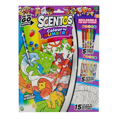 Scentos On The Go Colour By Numbers Activity Set - Jaiman Toys