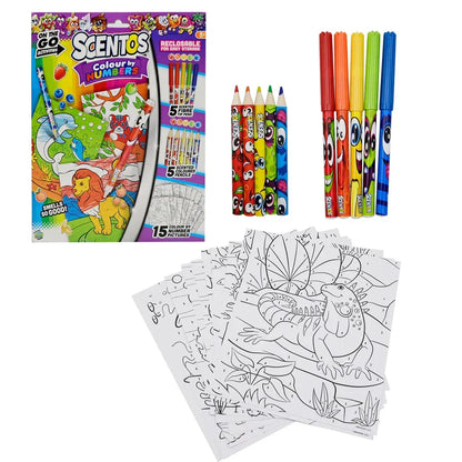 Scentos On The Go Colour By Numbers Activity Set - Jaiman Toys