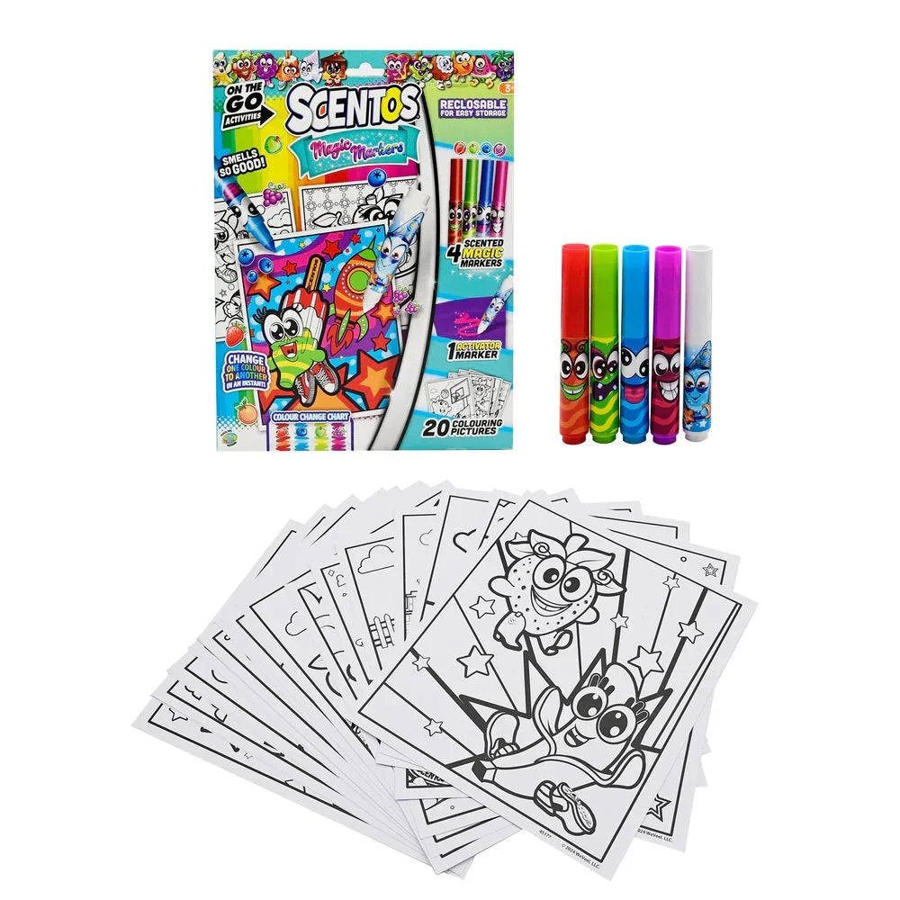 Scentos On The Go Magic Markers Colouring Set - Jaiman Toys