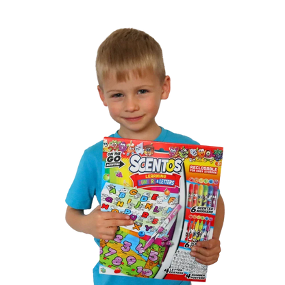 Scentos On The Go Learning Numbers & Letters Colouring Set - Jaiman Toys