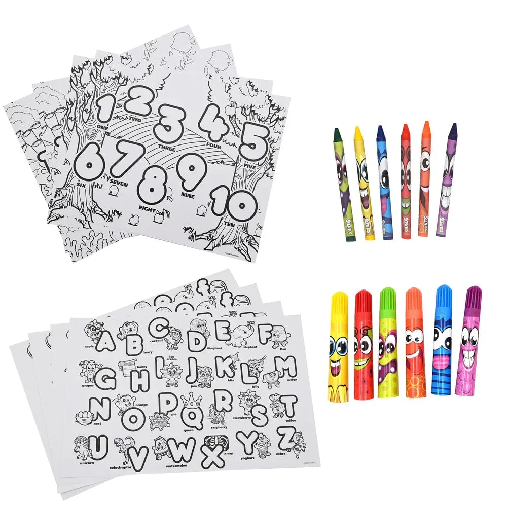 Scentos On The Go Learning Numbers & Letters Colouring Set - Jaiman Toys