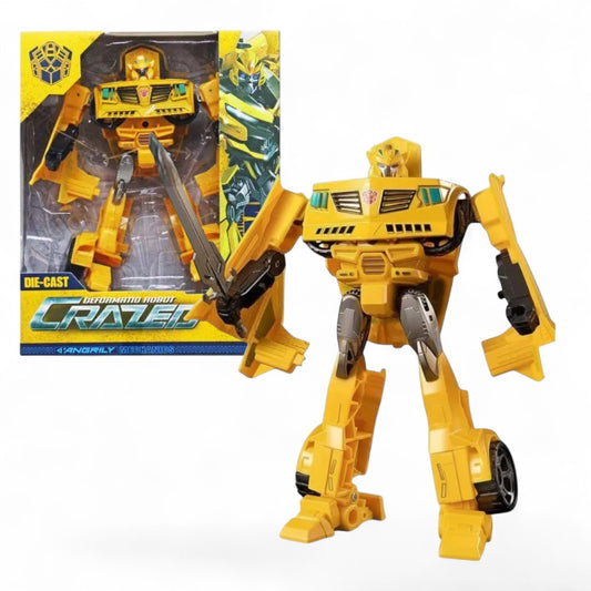 Mecha Crazed 1/10 Scale Robot Transforming Action Figure | Deformation Transforming Toy For Kids