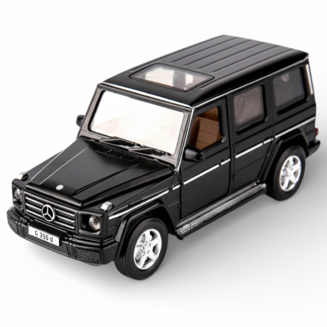 MSZ 1:32 Mercedes-Benz G 350 d Die-Cast Model Car – Black| Pull Back, Openable Doors, Light & Sound (68436)