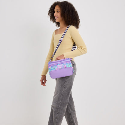 Smiggle Gabby's Dollhouse Insulated Lunch Bag with Adjustable Shoulder Strap – Purple