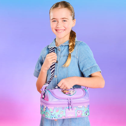 Smiggle Gabby's Dollhouse Insulated Lunch Bag with Adjustable Shoulder Strap – Purple