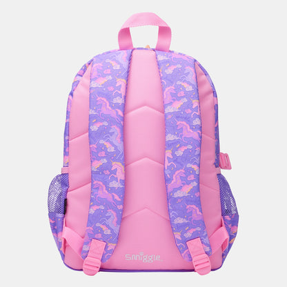 Smiggle Unicorn Backpack for Girls – Purple & Pink Kids School Bag | Cute Unicorn Design, Spacious School Backpack with Front Pocket & Side Mesh Pockets