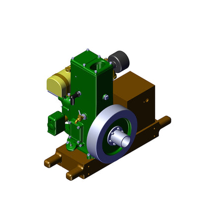 RETROL & OKMO D-Type 100th Anniversary Stationary Gasoline Engine Model – Fully Functional Mini 4-Stroke Engine with Wooden Base