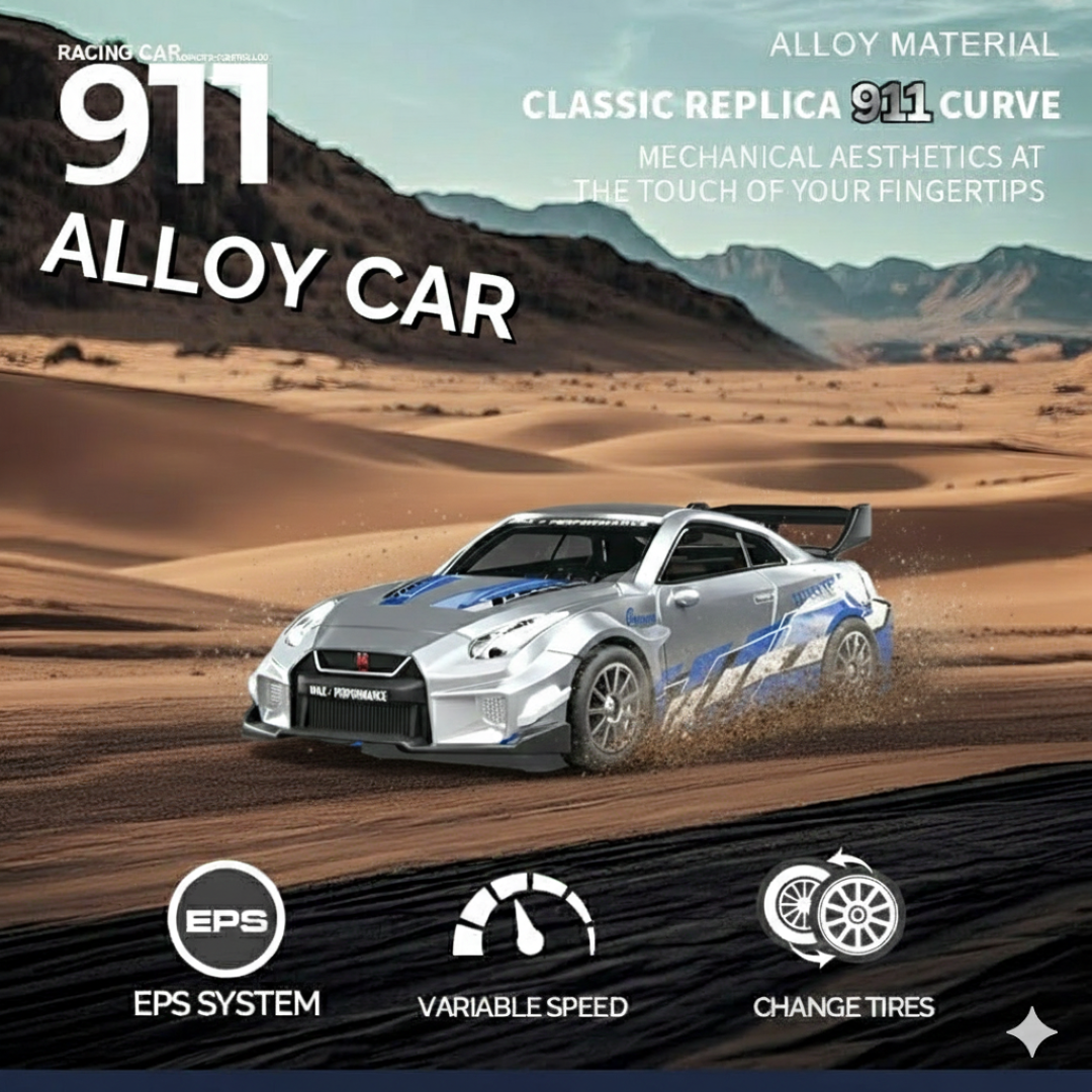 Hstar 1:43 RC Drift Car  2.4GHz 4WD Alloy 20 km/h High-Speed RC Racing Car with Gyro