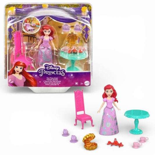 Disney Princess Ariel Tea Time Doll Playset – The Little Mermaid Figure with Table, Chair & Accessories (3+ Years)