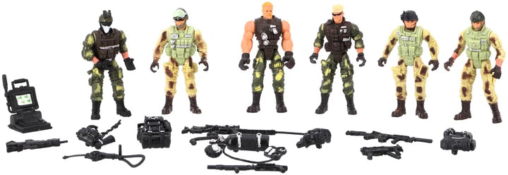 Elite Heroes S.W.A.T. Special Weapons & Tactics Action Figure Playset | 6 Military Police Commandos with Tactical Accessories | Mission Role Play Toy Set for Kids | Collectible Action Figures