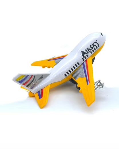Centy Fly High Press & Go Mini Jet A-747 Yellow Wings Toy Airplane | Friction Powered Aircraft Toy for Kids 3+ | BGX