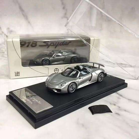 Time Micro Porsche 918 Spyder Figure Edition 1:64 Scale Diecast Model Car | Premium Metal Collector Car | Collector Figure Included | Limited Edition | 14+
