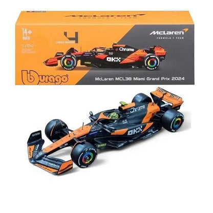Bburago 1:24 McLaren MCL38 Miami GP 2024 – Lando Norris Diecast Model Car