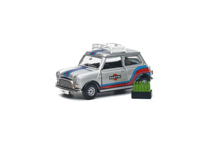 Tiny City 1:50 Mini Cooper Mk 1 Silver Diecast Model Car | MINI0023 Martini Edition Collectible