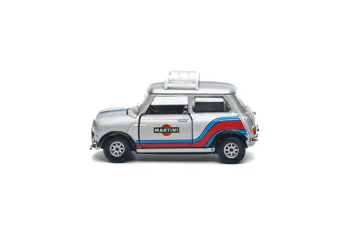 Tiny City 1:50 Mini Cooper Mk 1 Silver Diecast Model Car | MINI0023 Martini Edition Collectible