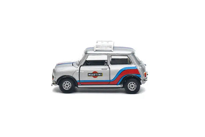 Tiny City 1:50 Mini Cooper Mk 1 Silver Diecast Model Car | MINI0023 Martini Edition Collectible