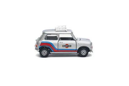 Tiny City 1:50 Mini Cooper Mk 1 Silver Diecast Model Car | MINI0023 Martini Edition Collectible