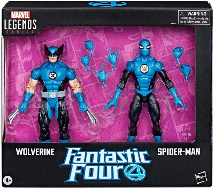 Hasbro Marvel Legends Fantastic Four Wolverine & Spider-Man Action Figures 2-Pack | 6-Inch Collectibles