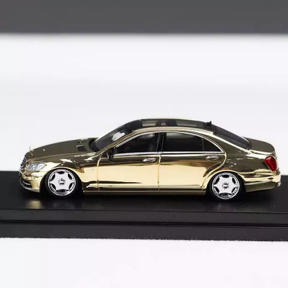 STREET WARRIOR 1:64 Mercedes-Benz S600 (W220) Die-Cast Model Car | Premium Luxury Sedan Collectible with Display Case | 3 Variants