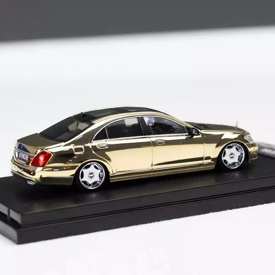 STREET WARRIOR 1:64 Mercedes-Benz S600 (W220) Die-Cast Model Car | Premium Luxury Sedan Collectible with Display Case | 3 Variants