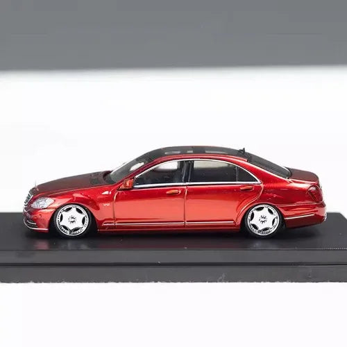 STREET WARRIOR 1:64 Mercedes-Benz S600 (W220) Die-Cast Model Car | Premium Luxury Sedan Collectible with Display Case | 3 Variants