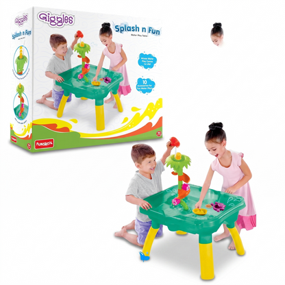 Funskool Giggles Splash n Fun Water Play Table | Interactive Kids Water Table with 10 Accessories | Educational Outdoor Toy for Toddlers 18M+