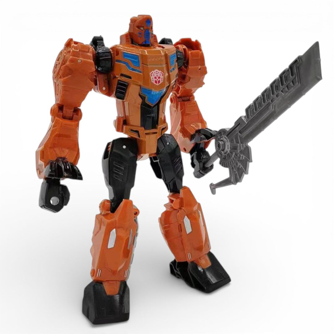 Mecha Crazed 1/10 Scale Robot Transforming Action Figure | Deformation Transforming With Weapon For Kids