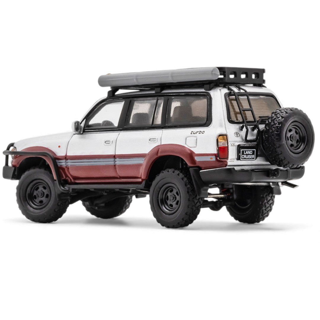GCD 1:64 Toyota Land Cruiser 80 – LHD Silver/Red | Classic Off-Road Turbo Edition