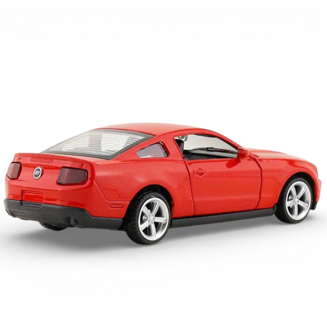 MSZ 1:43 Ford Mustang GT Die-Cast Model Car – RED | Pull Back, Openable Doors (67310)