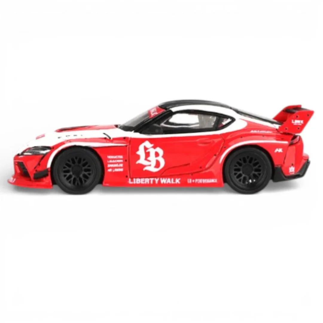 Mini GT 1:64 Duo Set LB WORKS Toyota GR Supra Red White + Abarth 595 Liberty Walk Fighters | Premium Diecast Collector Models